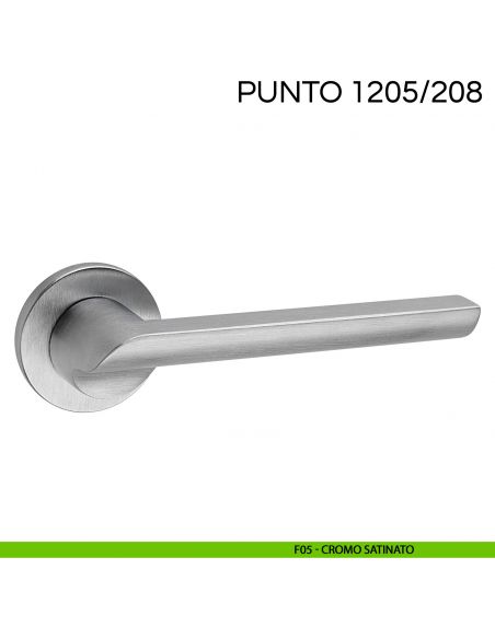 Maniglia per porta Punto Fimet Handles con rosetta tonda cromo satinato
