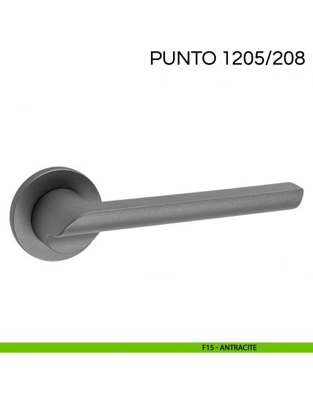 Maniglia per porta Punto Fimet Handles con rosetta tonda antracite