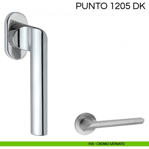 Maniglia per finestra martellina DK Punto Fimet Handles F05 - cromo satinato