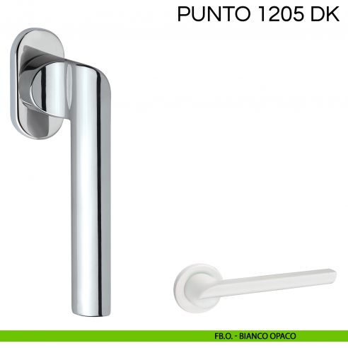 Maniglia per finestra martellina DK Punto Fimet Handles F B.O. - bianco opaco