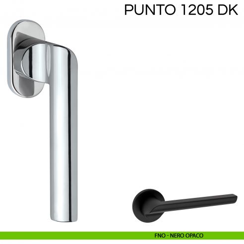 Maniglia per finestra martellina DK Punto Fimet Handles FN.O. - nero opaco