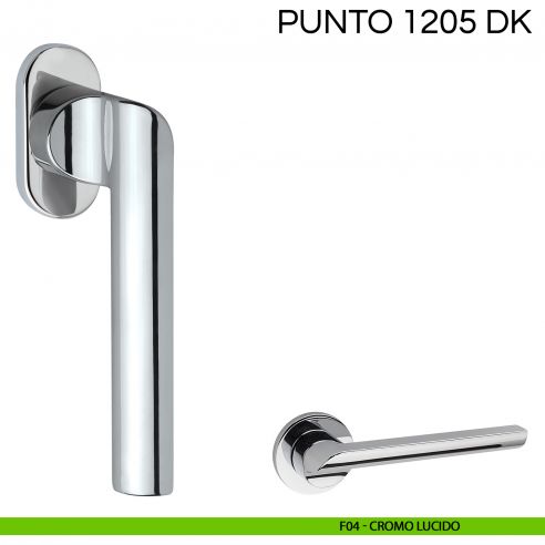 Maniglia per finestra martellina DK Punto Fimet Handles F04 - cromo lucido