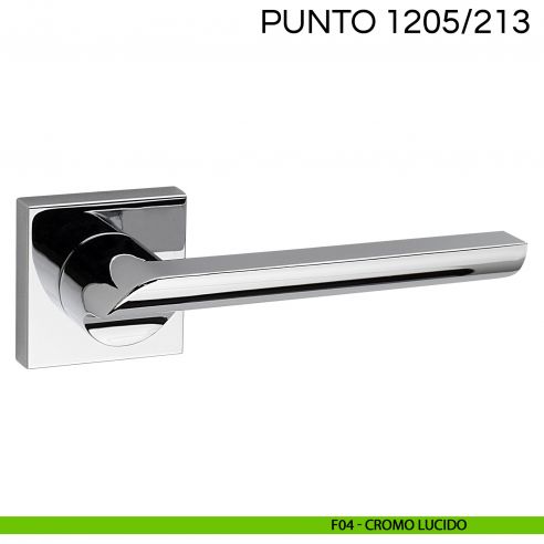 Maniglia per porta Punto Fimet Handles con rosetta quadrata F04 - cromo lucido