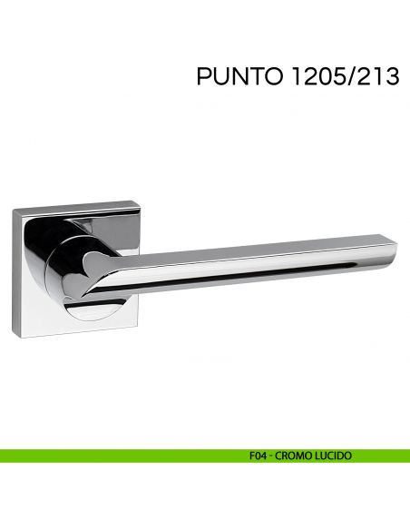 Maniglia per porta Punto Fimet Handles con rosetta quadrata F04 - cromo lucido