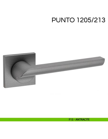 Maniglia per porta Punto Fimet Handles con rosetta quadrata F15 - Antracite