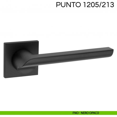 Maniglia per porta Punto Fimet Handles con rosetta quadrata FN.O. - nero opaco