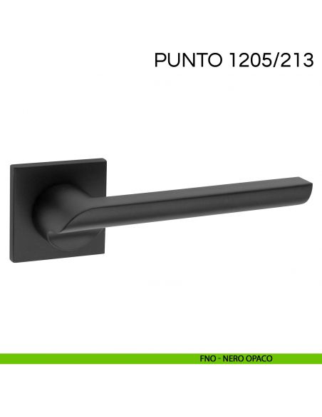 Maniglia per porta Punto Fimet Handles con rosetta quadrata FN.O. - nero opaco