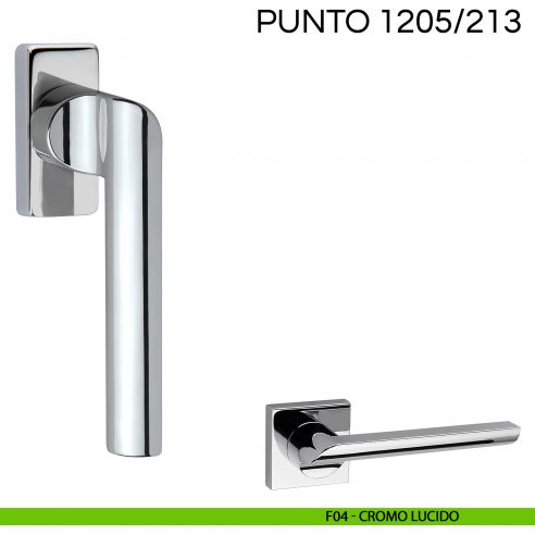 Maniglia per finestra martellina DK Punto Fimet Handles F04 - cromo lucido