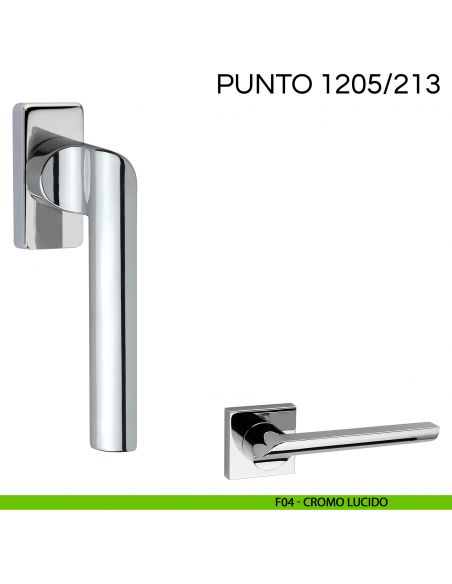 Maniglia per finestra martellina DK Punto Fimet Handles F04 - cromo lucido
