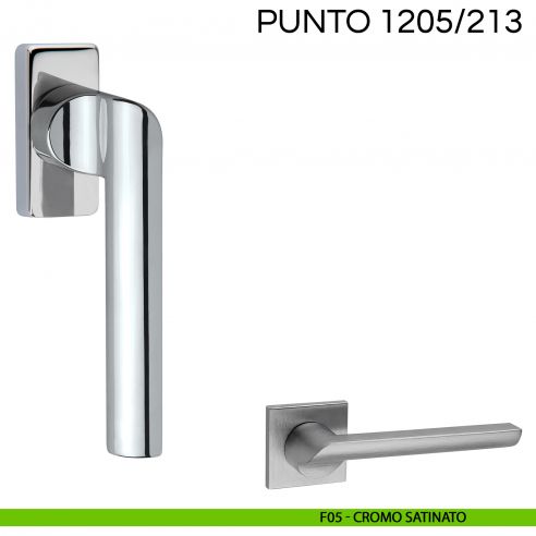 Maniglia per finestra martellina DK Punto Fimet Handles F05 - cromo satinato