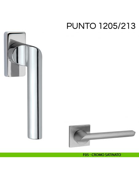 Maniglia per finestra martellina DK Punto Fimet Handles F05 - cromo satinato