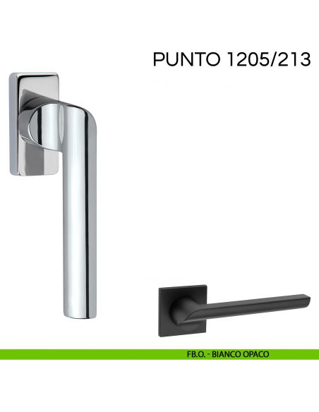 Maniglia per finestra martellina DK Punto Fimet Handles FNO - nero opaco
