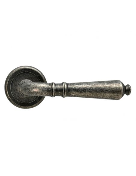 Maniglia rustica per porta argento antico Ambra Nestori