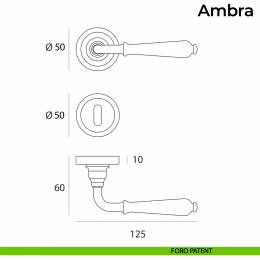 Maniglia rustica per porta argento antico Ambra Nestori 2