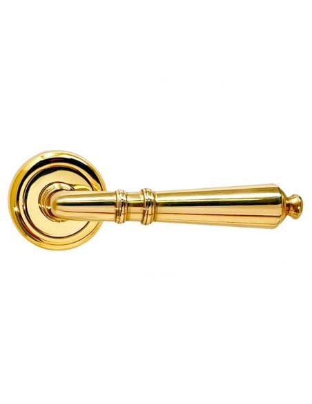 Maniglia classica per porta ottone lucido verniciato Ambra Nestori