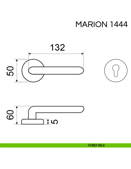 Maniglia per porta Marion Fimet Handles foro yale