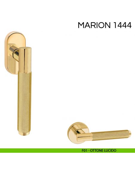 Maniglia per finestra martellina DK Marion Fimet Handles F01 - ottone lucido verniciato