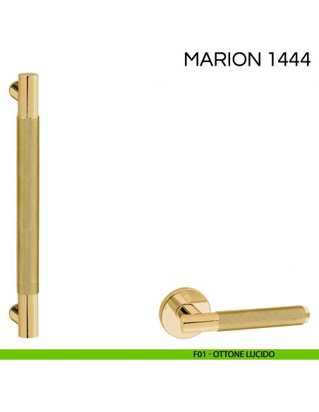 Maniglione tondo per porta Marion Fimet Handles F01 - ottone lucido