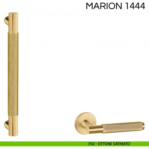 Maniglione tondo per porta Marion Fimet Handles F02 - ottone satinato
