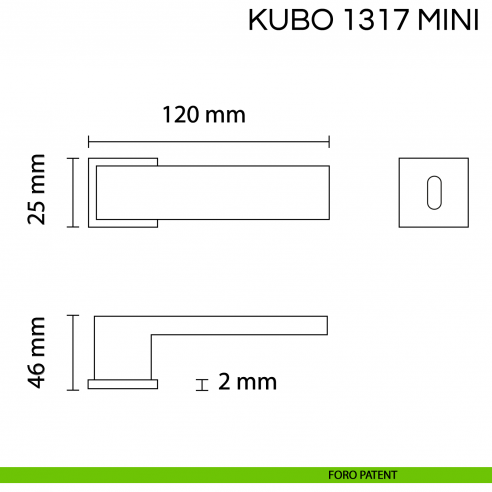 Maniglia per porta Kubo Fimet Handles con rosetta mini