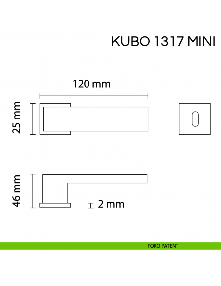 Maniglia per porta Kubo Fimet Handles con rosetta mini