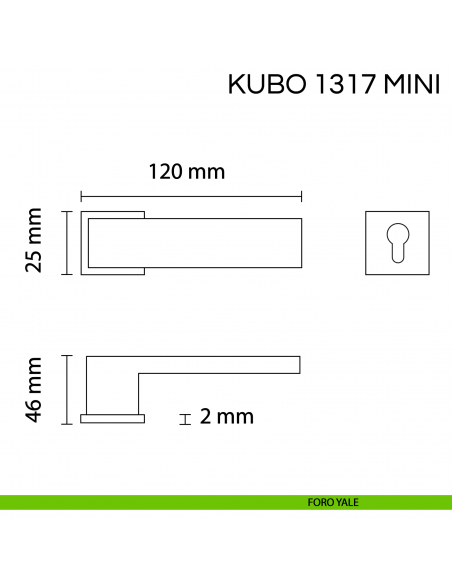 Maniglia per porta Kubo Fimet Handles con rosetta mini