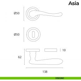 Maniglia classica per porta ottone bronzo graffiato Asia Nestori 2