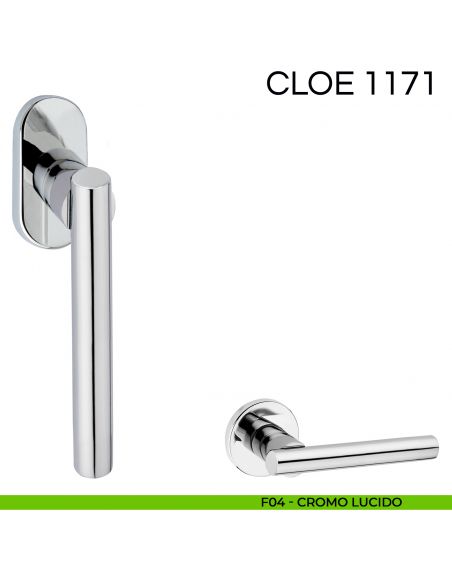 Maniglia per finestra martellina DK Cloe Fimet Handles - F04 cromo lucido