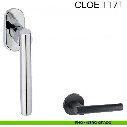 Maniglia per finestra martellina DK Cloe Fimet Handles - F.NO nero opaco