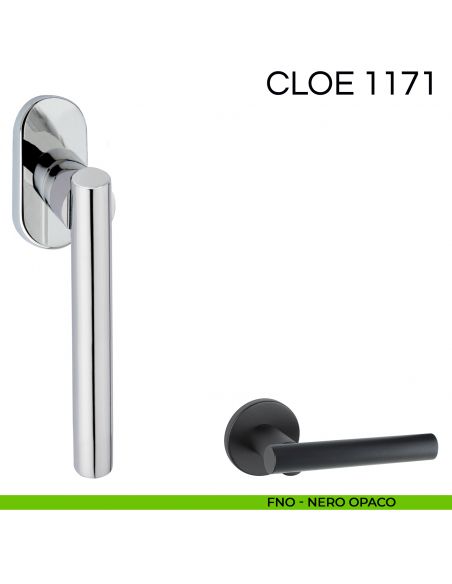 Maniglia per finestra martellina DK Cloe Fimet Handles - F.NO nero opaco