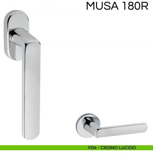 Maniglia per finestra martellina DK Musa Fimet Handles F04 cromo lucido