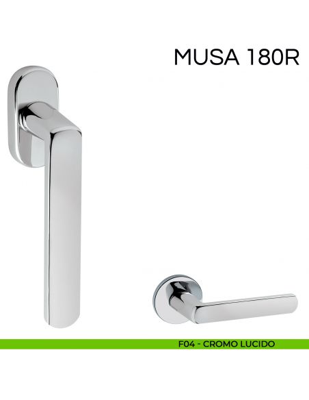 Maniglia per finestra martellina DK Musa Fimet Handles F04 cromo lucido
