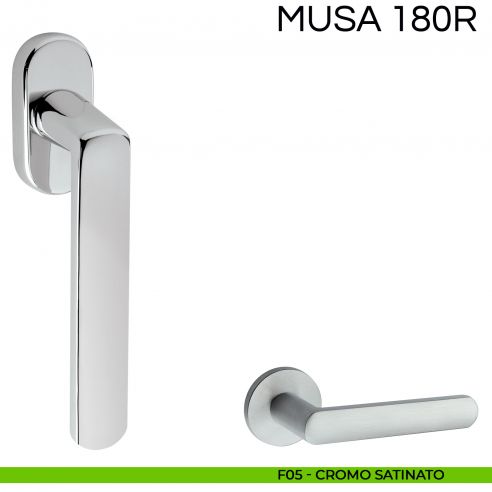 Maniglia per finestra martellina DK Musa Fimet Handles F05 cromo satinato