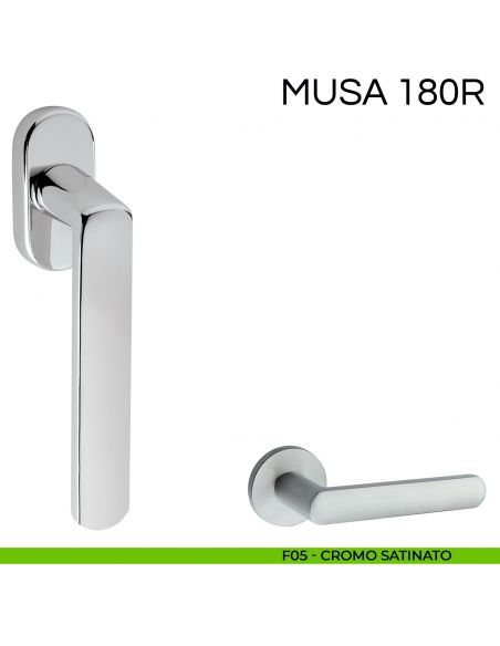 Maniglia per finestra martellina DK Musa Fimet Handles F05 cromo satinato