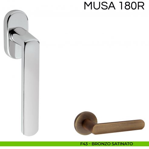Maniglia per finestra martellina DK Musa Fimet Handles F43 bronzo satinato