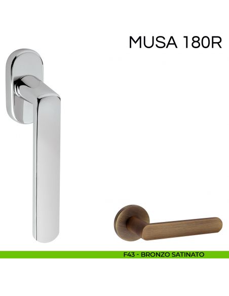 Maniglia per finestra martellina DK Musa Fimet Handles F43 bronzo satinato