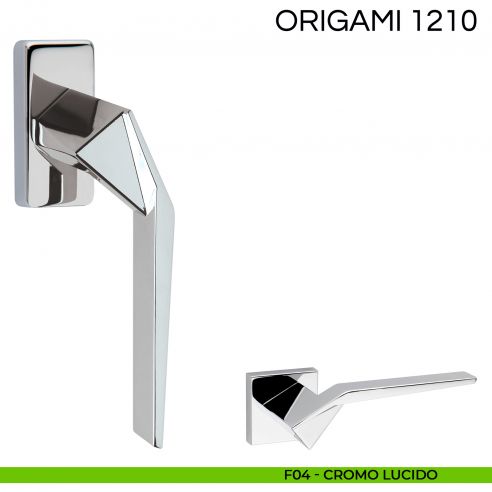 Maniglia per finestra martellina DK Origami Fimet - F04 cromo lucido