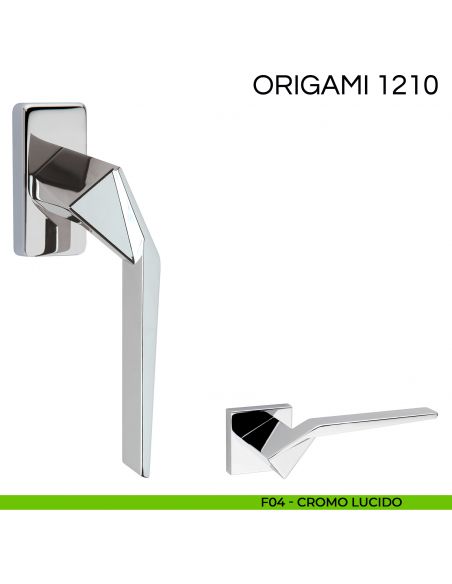 Maniglia per finestra martellina DK Origami Fimet - F04 cromo lucido