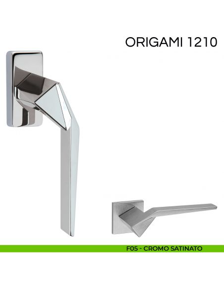 Maniglia per finestra martellina DK Origami Fimet - F05 cromo satinato