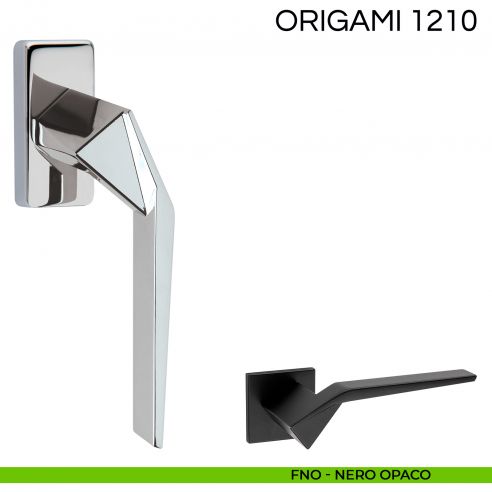 Maniglia per finestra martellina DK Origami Fimet - FNO nero opaco