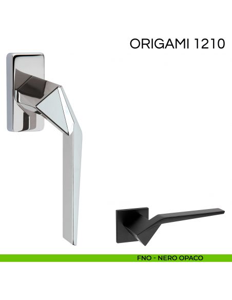 Maniglia per finestra martellina DK Origami Fimet - FNO nero opaco