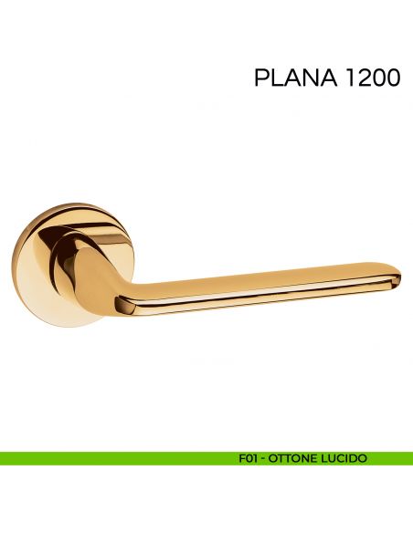 Maniglia per porta Plana Fimet Handles F01 ottone lucido