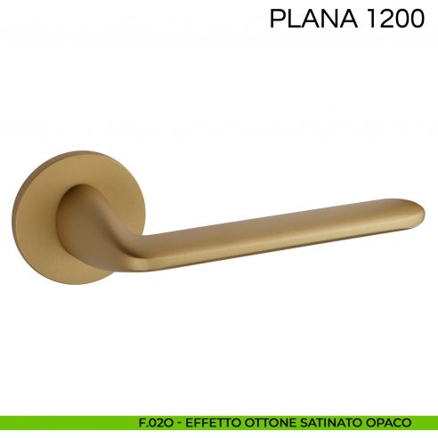 Maniglia per porta Plana Fimet Handles F02O effetto ottone satinato opaco