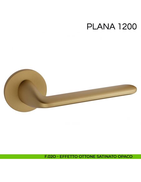 Maniglia per porta Plana Fimet Handles F02O effetto ottone satinato opaco