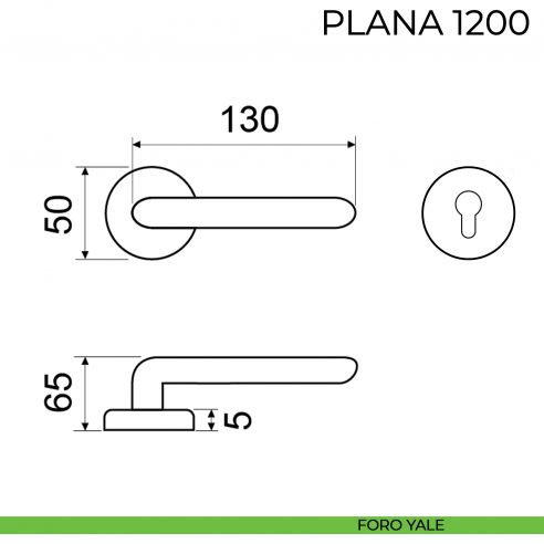 Maniglia per porta Plana Fimet Handles foro yale
