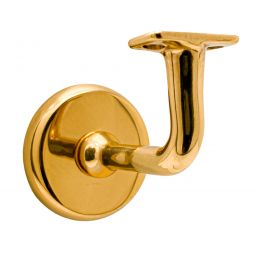 Supporto per passamano in legno ottone lucido testa piatta Nestori