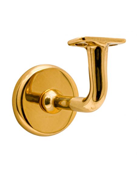 Supporto per passamano in legno ottone lucido testa piatta Nestori