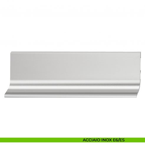 Maniglia profilo a gola montaggio tra piano di lavoro e frontale in alluminio per mobile Hafele acciaio inox anodizzato E6/ES