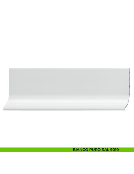 Maniglia profilo a gola 126.37 in alluminio per mobile Hafele bianco ral 9010 verniciato epossidico