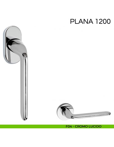 Maniglia per finestra martellina DK Plana Fimet Handles - F04 cromo lucido
